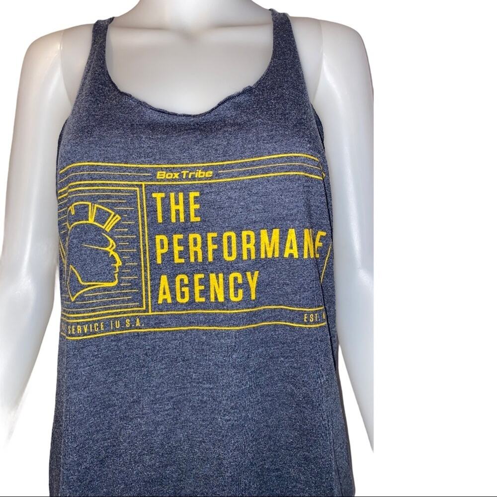 Box tribe Gray scoop neck tank top cotton blend athletic training  SZ large